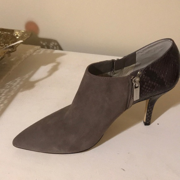 Michael Kors  Suede Snakeskin Print Booties - Picture 3 of 8